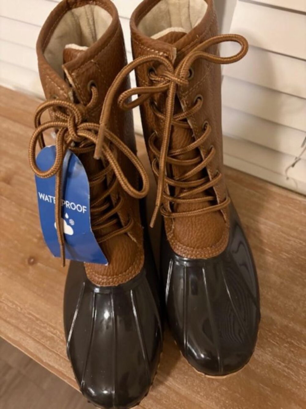 JBU by Jambu Women's Maplewood Waterproof Duck Boots Outdoor Rain Size 6.5 Brown